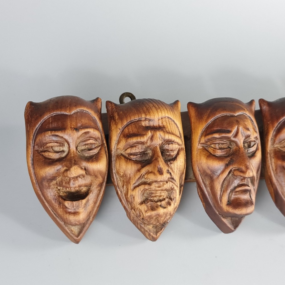 Superb Quality Antique Figural Carved Black Forest Pipe Rack. Wall hanging pipe rack View XIV