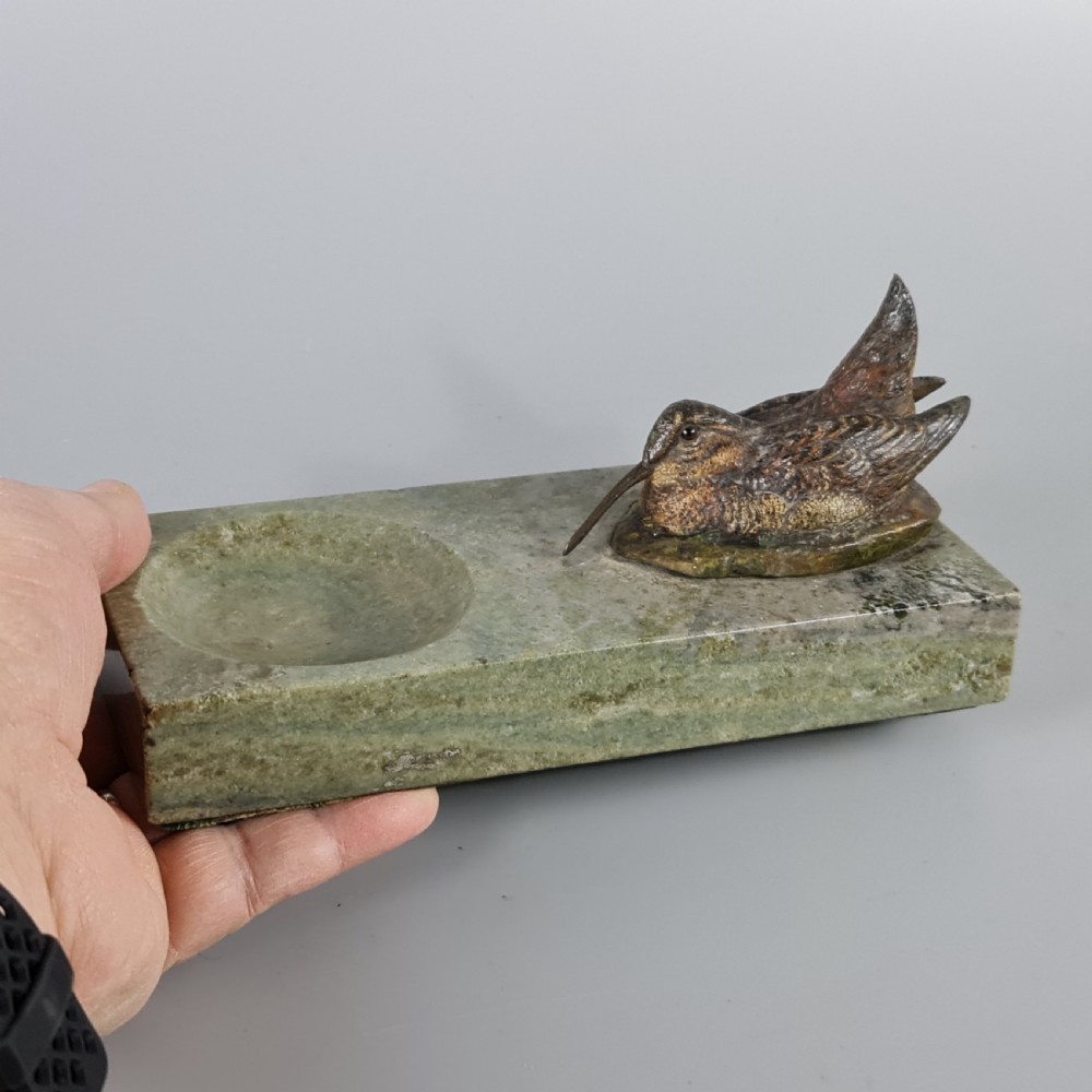 Superb Quality Antique Cold Painted Bronze Snipe signed A.J.Miller early 20th Century View III