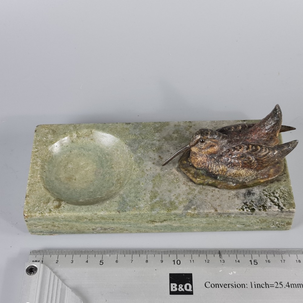 Superb Quality Antique Cold Painted Bronze Snipe signed A.J.Miller early 20th Century View XII