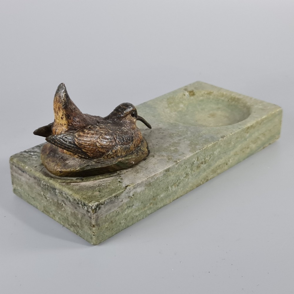 Superb Quality Antique Cold Painted Bronze Snipe signed A.J.Miller early 20th Century View XV