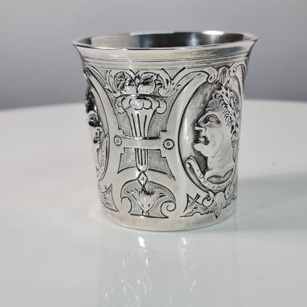 A Fabulous Quality French Empire Early  19thc Silver Tumbler
