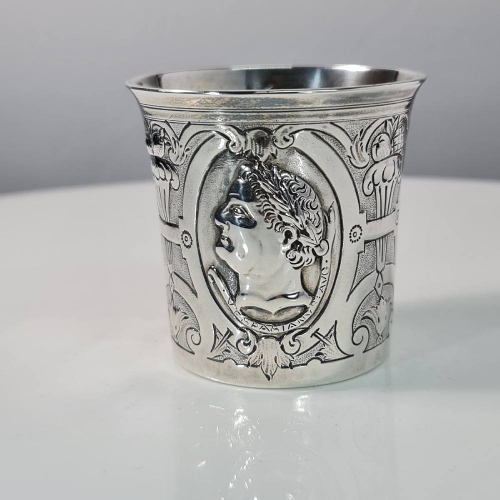 A Fabulous Quality French Empire Early  19thc Silver Tumbler View II