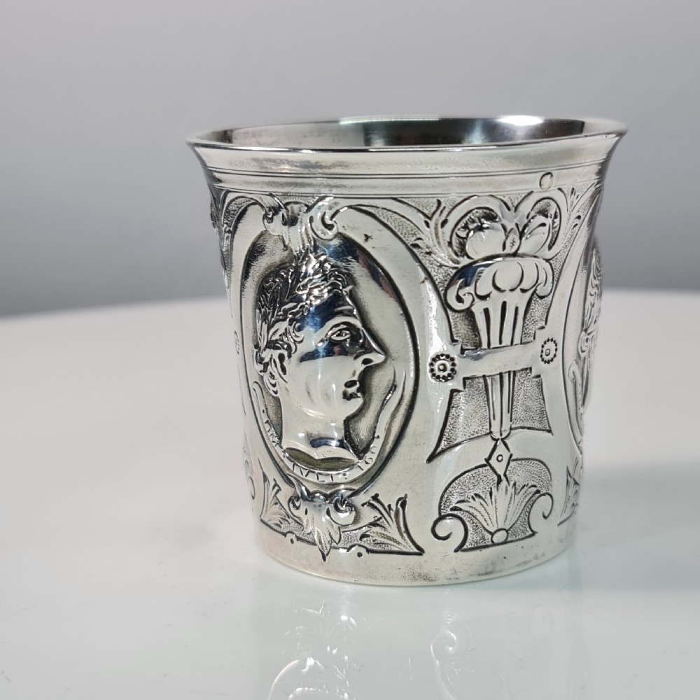 A Fabulous Quality French Empire Early  19thc Silver Tumbler View V