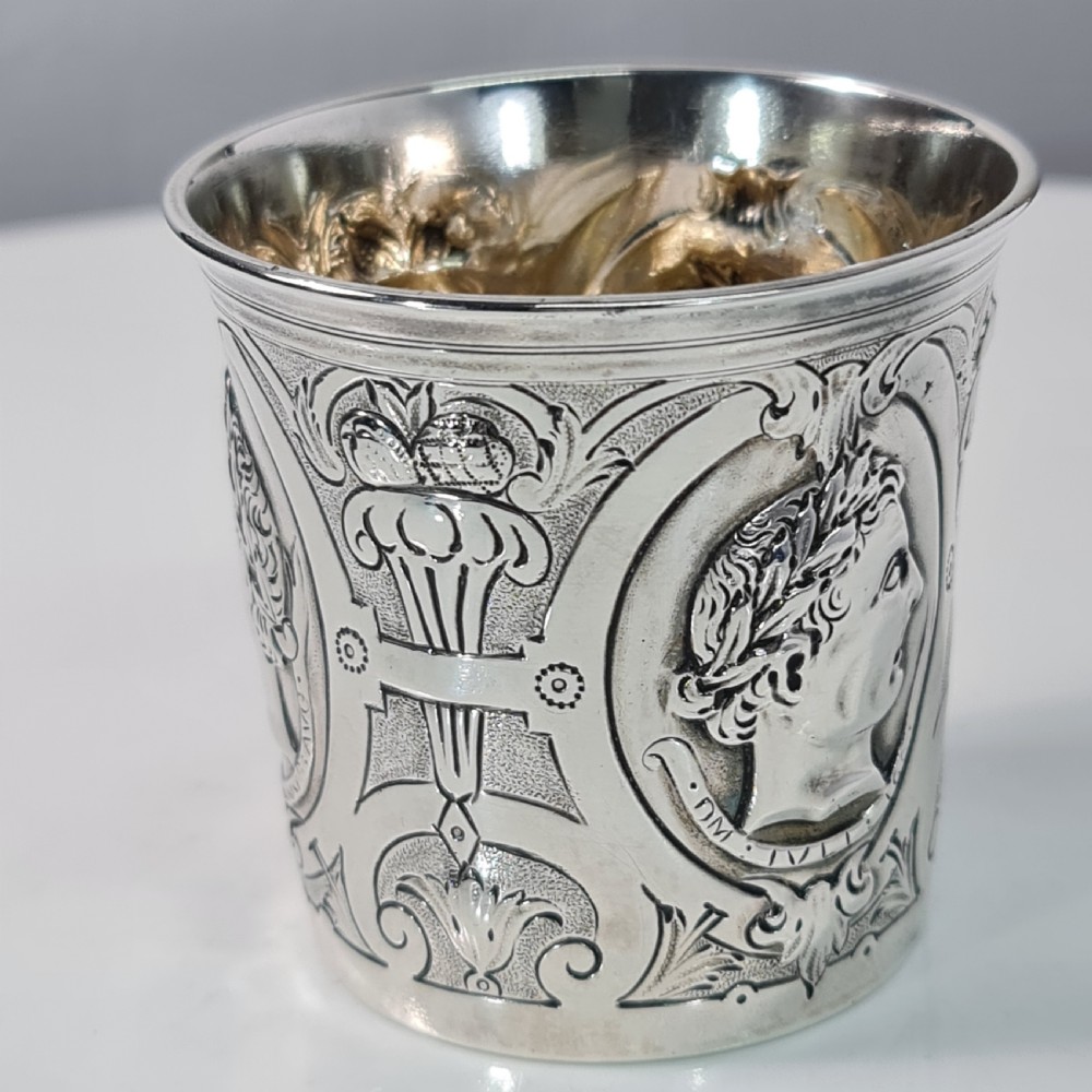 A Fabulous Quality French Empire Early  19thc Silver Tumbler View VIII