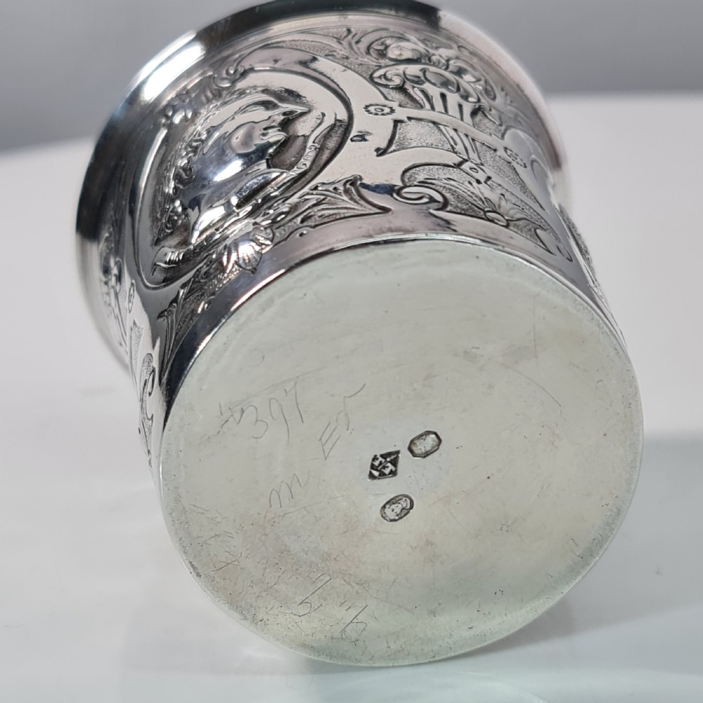 A Fabulous Quality French Empire Early  19thc Silver Tumbler View X