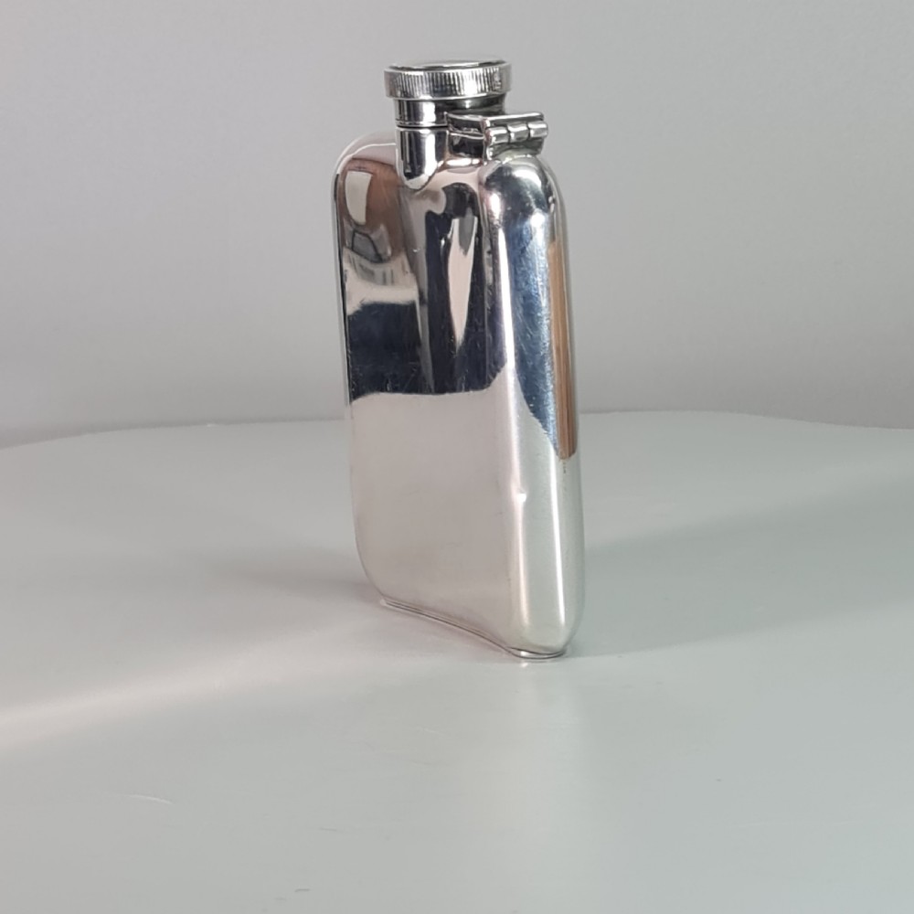 Fine Vintage Solid Silver Hip Flask