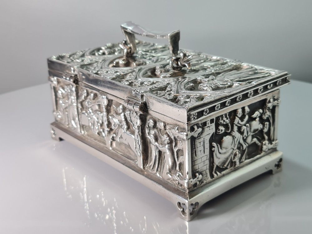 Superb Quality Large Silver Plated Gothic Casket 'FISHER 188 STRAND' View IV