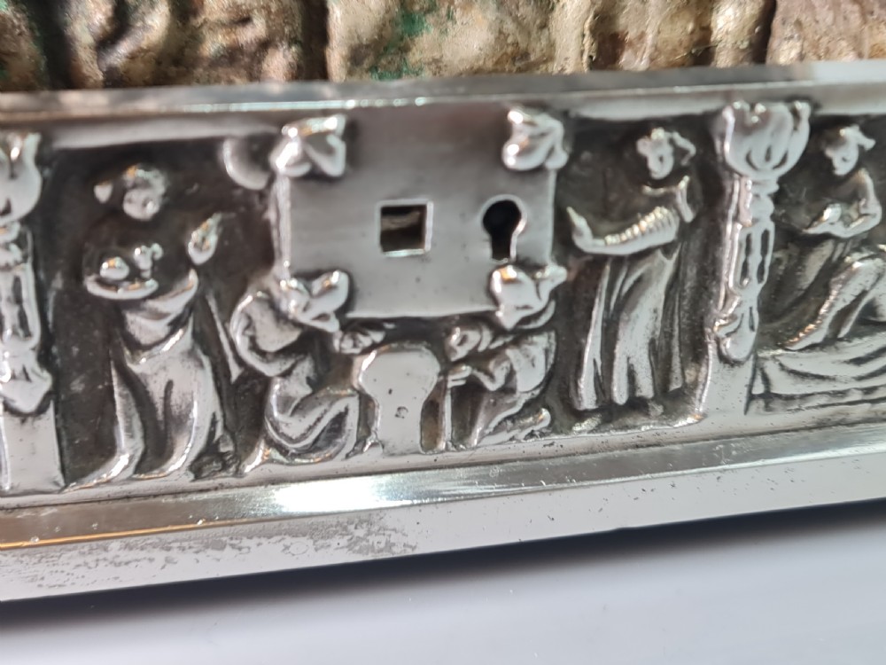 Superb Quality Large Silver Plated Gothic Casket 'FISHER 188 STRAND' View XVI