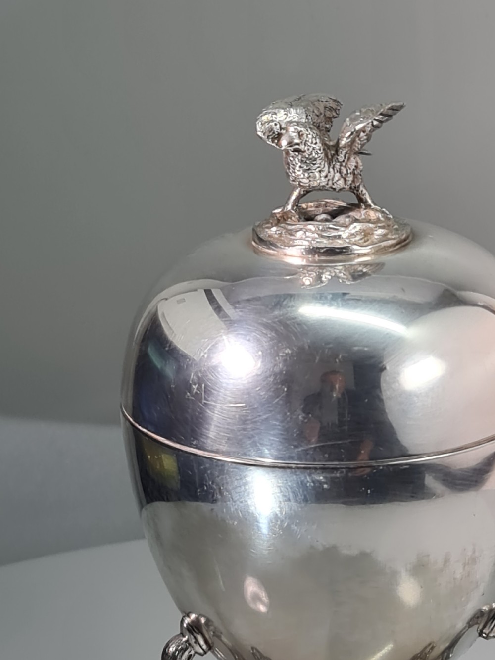 Fine Large Walker & Hall Edwardian SP Egg Warmer View IV