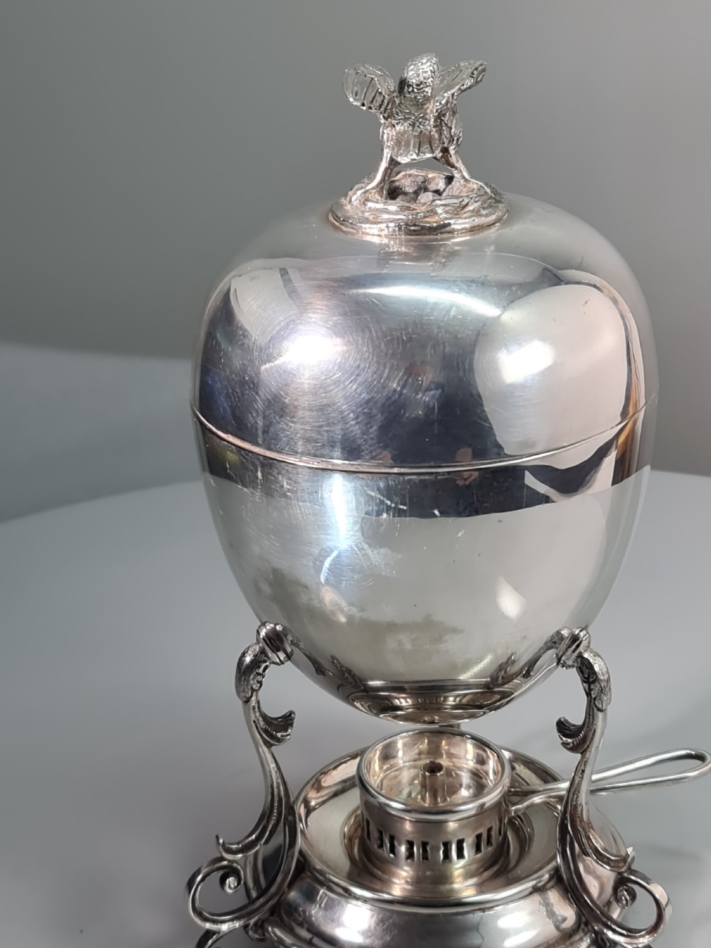 Fine Large Walker & Hall Edwardian SP Egg Warmer View VI