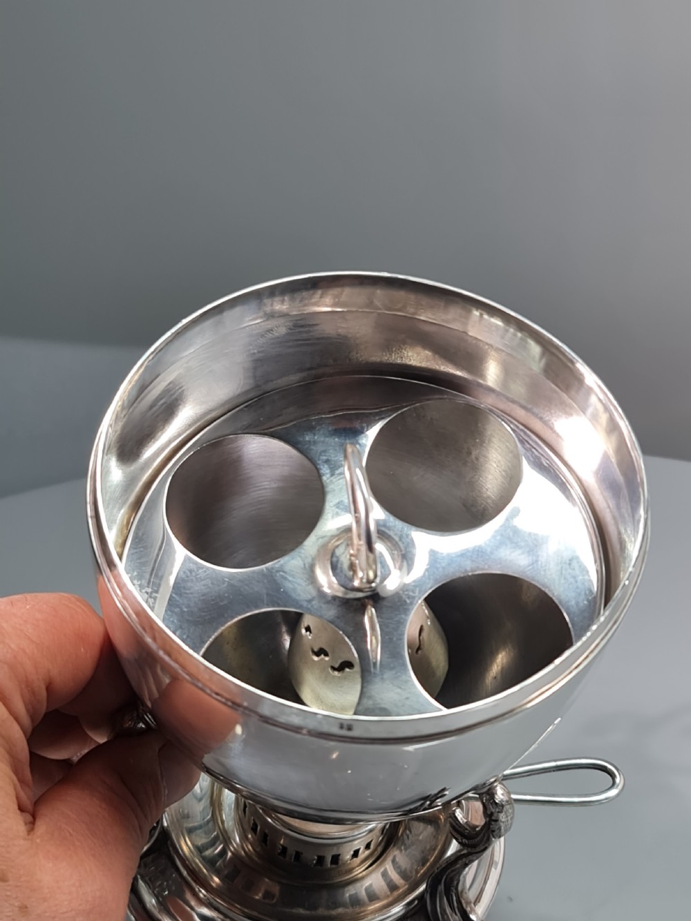 Fine Large Walker & Hall Edwardian SP Egg Warmer View VIII