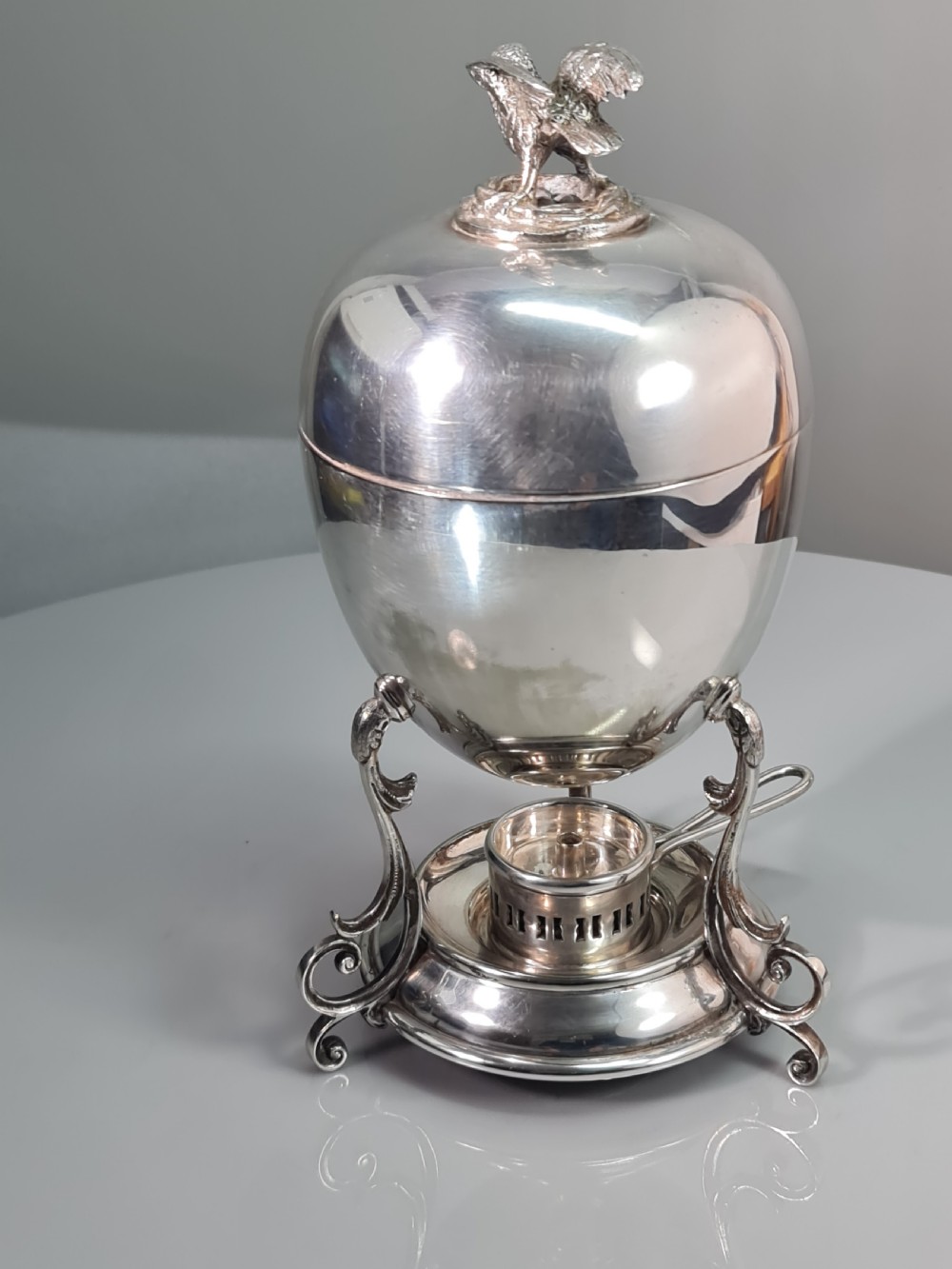 Fine Large Walker & Hall Edwardian SP Egg Warmer View X