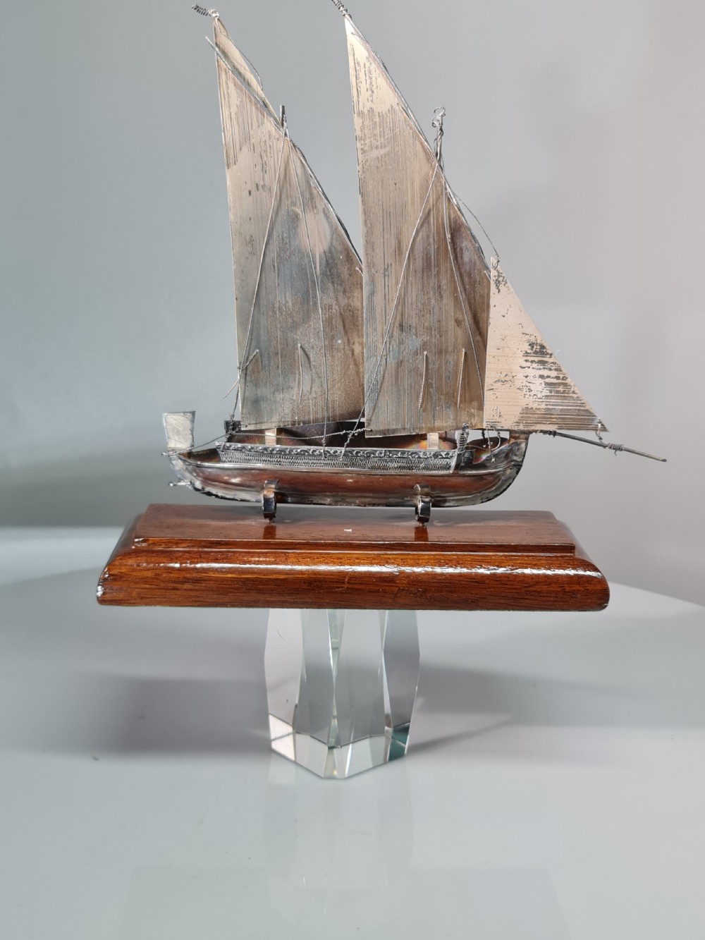 Attractive Vintage Large Sterling Silver Dhow c1950s