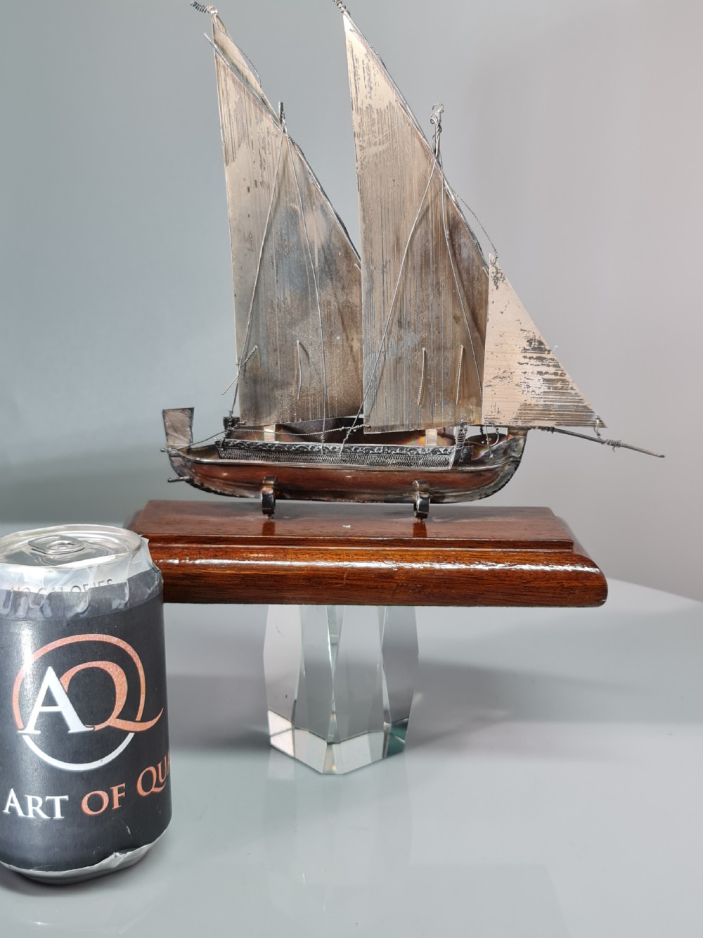 Attractive Vintage Large Sterling Silver Dhow c1950s View II