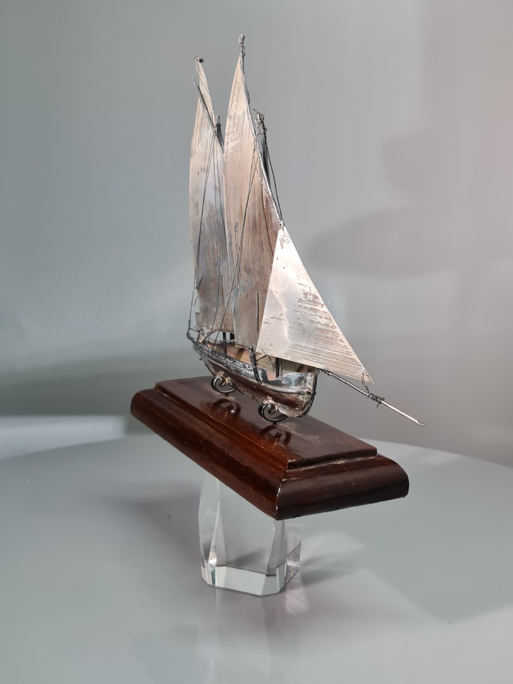 Attractive Vintage Large Sterling Silver Dhow c1950s View VI
