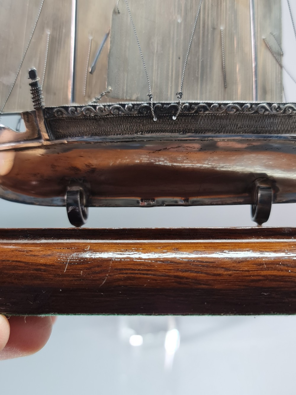 Attractive Vintage Large Sterling Silver Dhow c1950s View VII