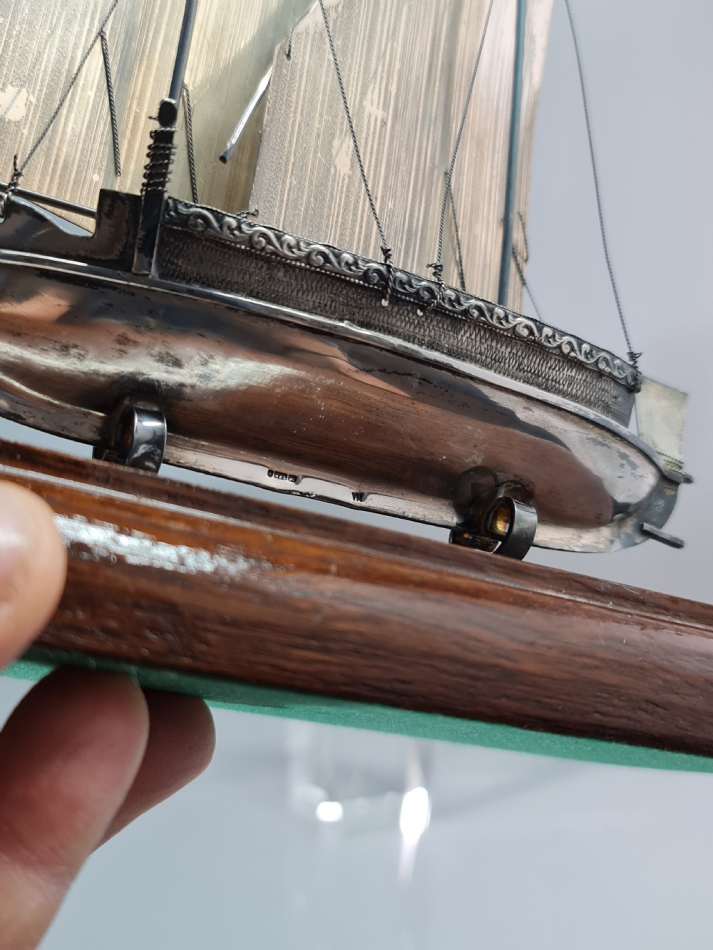 Attractive Vintage Large Sterling Silver Dhow c1950s View IX