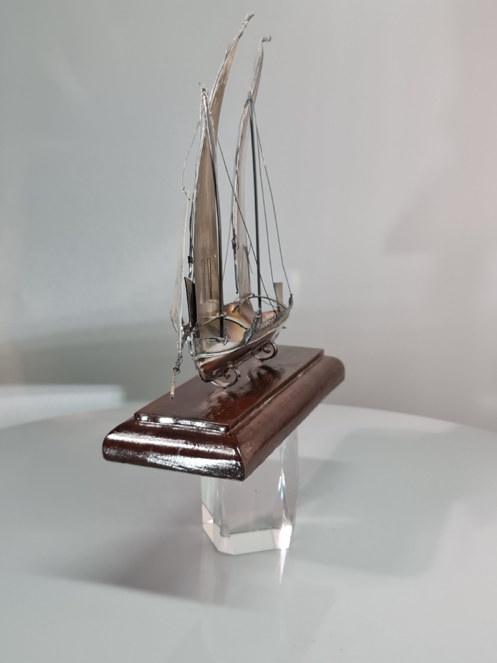 Attractive Vintage Large Sterling Silver Dhow c1950s View X