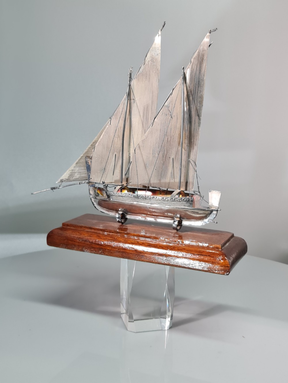 Attractive Vintage Large Sterling Silver Dhow c1950s View XIII