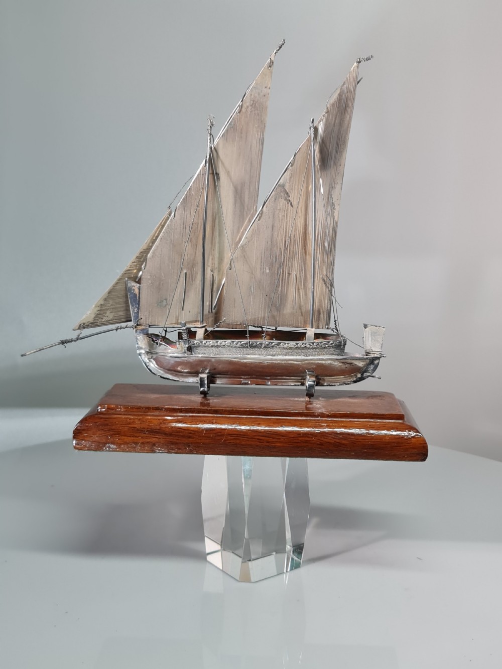 Attractive Vintage Large Sterling Silver Dhow c1950s View XIV