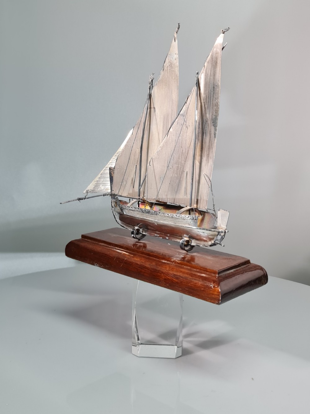 Attractive Vintage Large Sterling Silver Dhow c1950s View XV