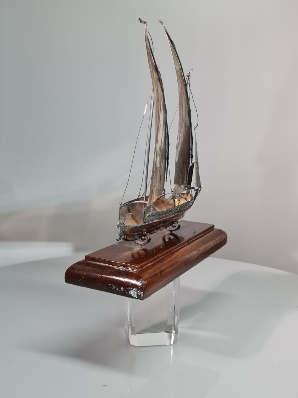 Attractive Vintage Large Sterling Silver Dhow c1950s View XVII