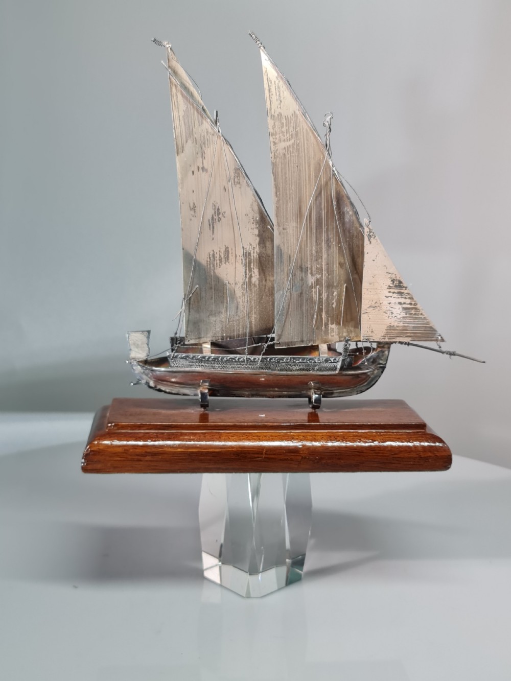 Attractive Vintage Large Sterling Silver Dhow c1950s View XXI