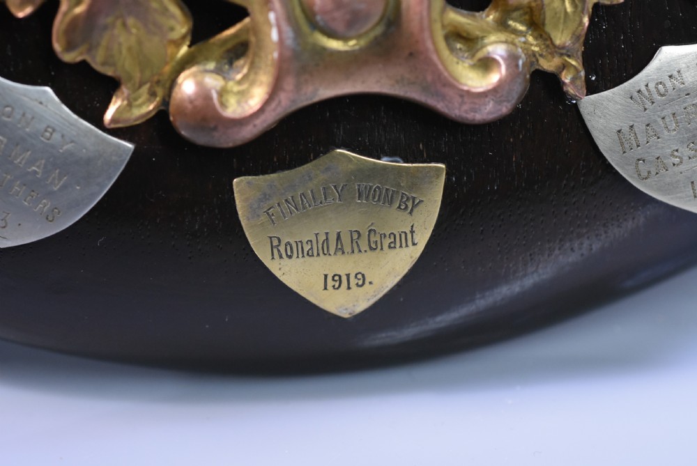 Superb Quality Large William Hutton & Sons Arts & Crafts Sports Shield 1909 'Alloa Academy' View XII