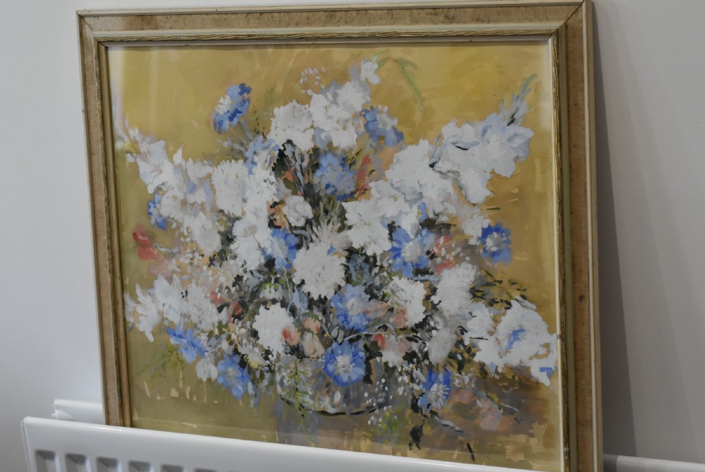 Fabulous Large Floral Painting signed M.D.Parkinson 1966