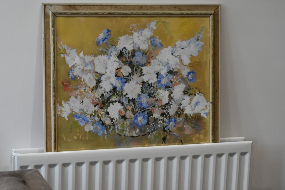 Fabulous Large Floral Painting signed M.D.Parkinson 1966 View III