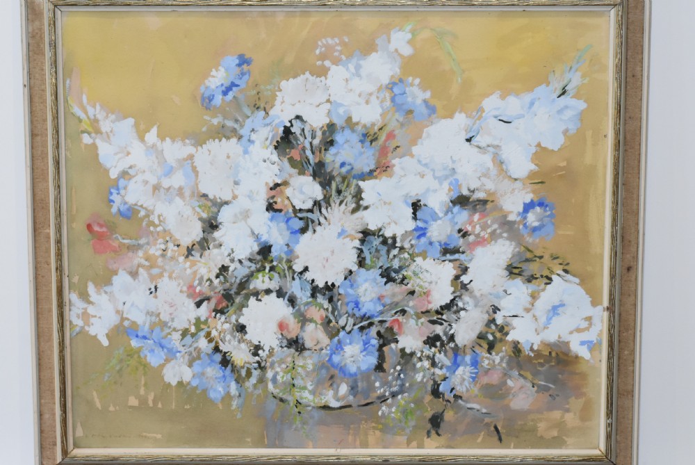 Fabulous Large Floral Painting signed M.D.Parkinson 1966 View VIII