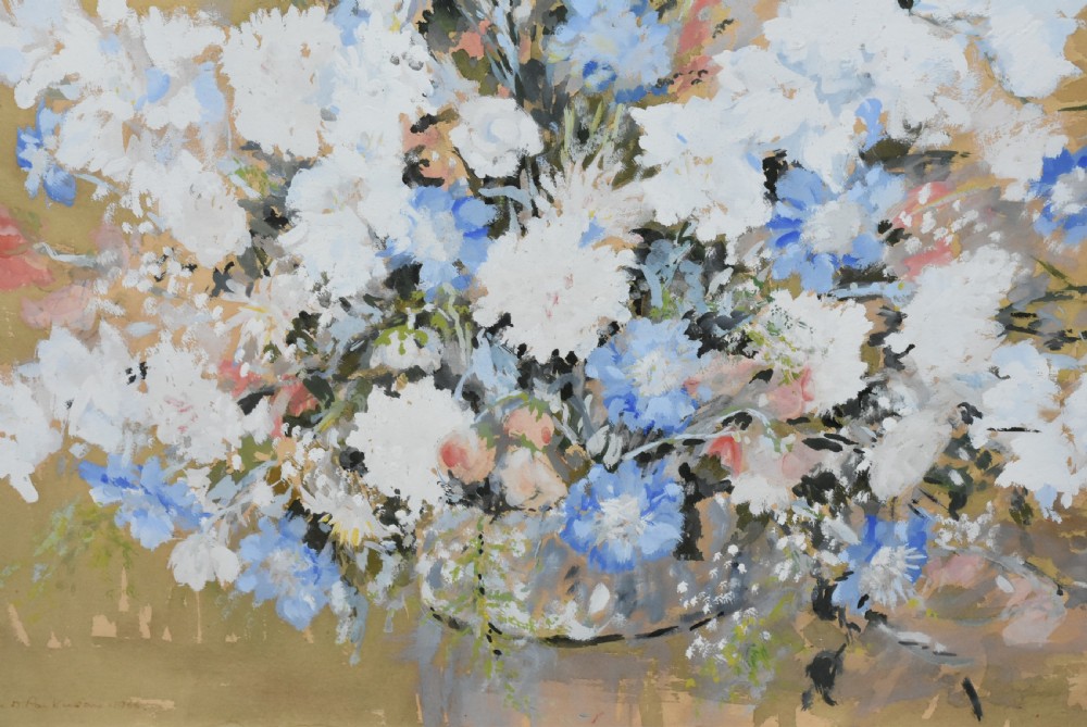 Fabulous Large Floral Painting signed M.D.Parkinson 1966 View XII