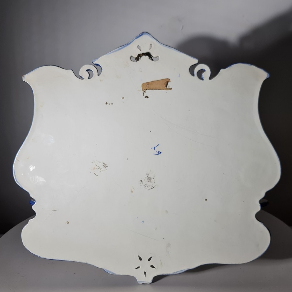 Impressive Large Late 19thc Gien Porcelain Spoon Rack View VII