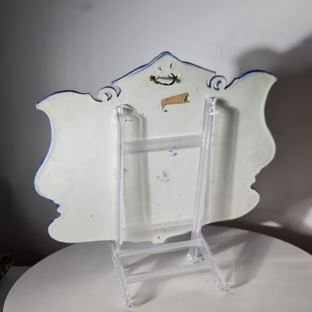 Impressive Large Late 19thc Gien Porcelain Spoon Rack View XI