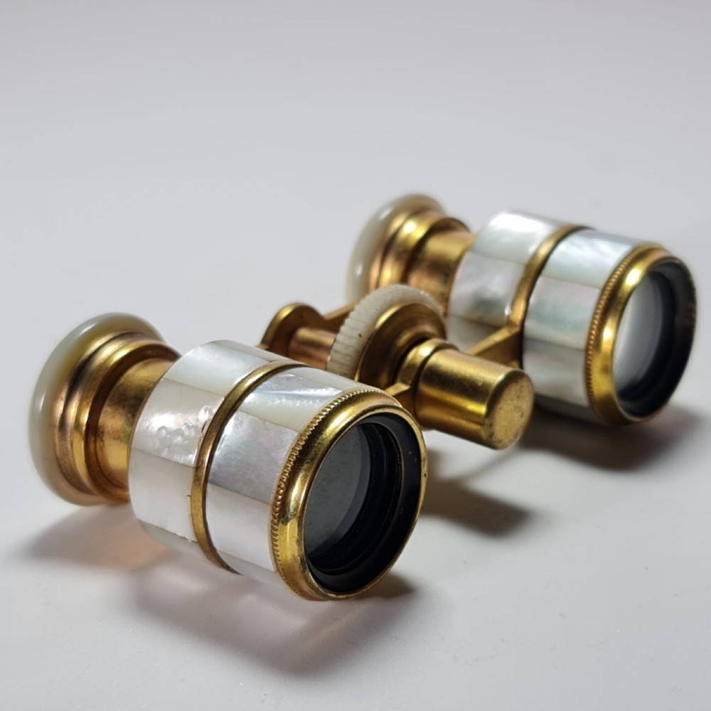 Fabulous Antique Opera Glasses French Mother of pearl opera glasses. View III