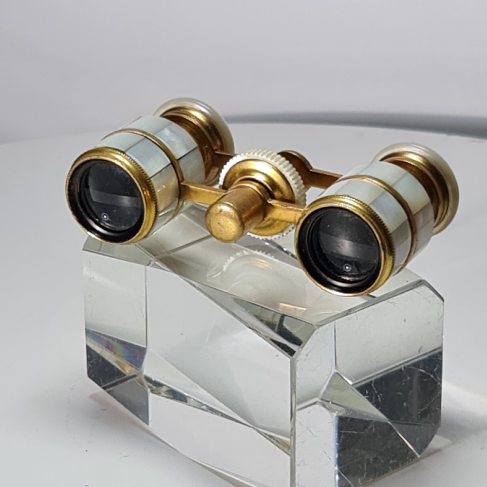 Fabulous Antique Opera Glasses French Mother of pearl opera glasses. View V