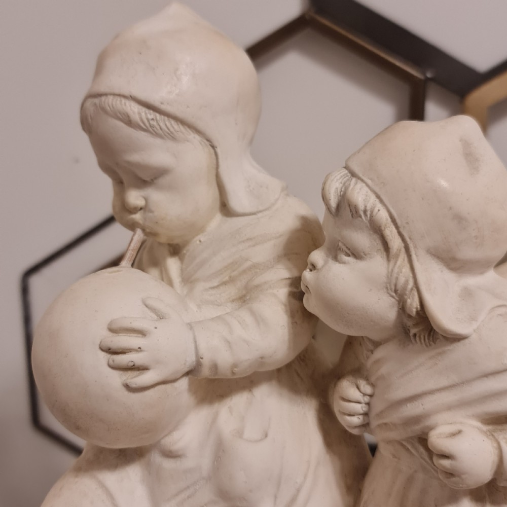 Exceptional Huge Antique Signed Plaster Dutch Figural Group c1930 View XVIII