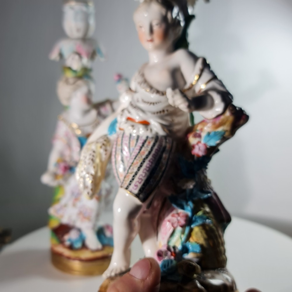 Fine Pair Of Minton Porcelain Figural Candlesticks 19thc View XI