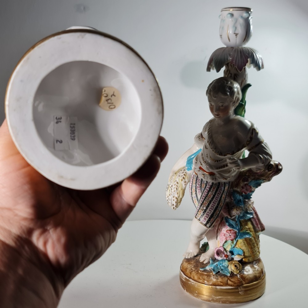 Fine Pair Of Minton Porcelain Figural Candlesticks 19thc View XVII
