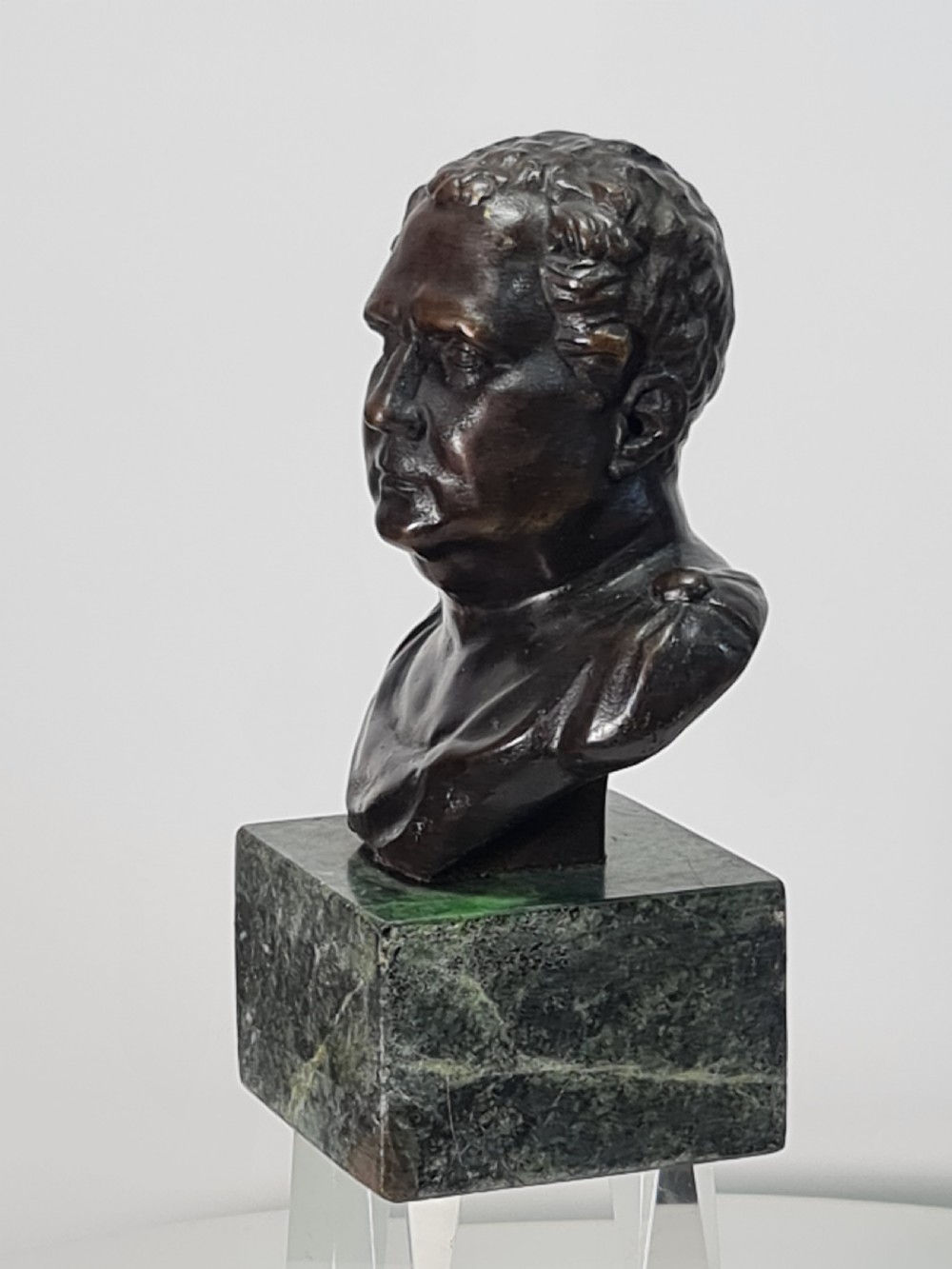 Fine Quality Vintage Bronze Bust on Marble Base c1920 View IV