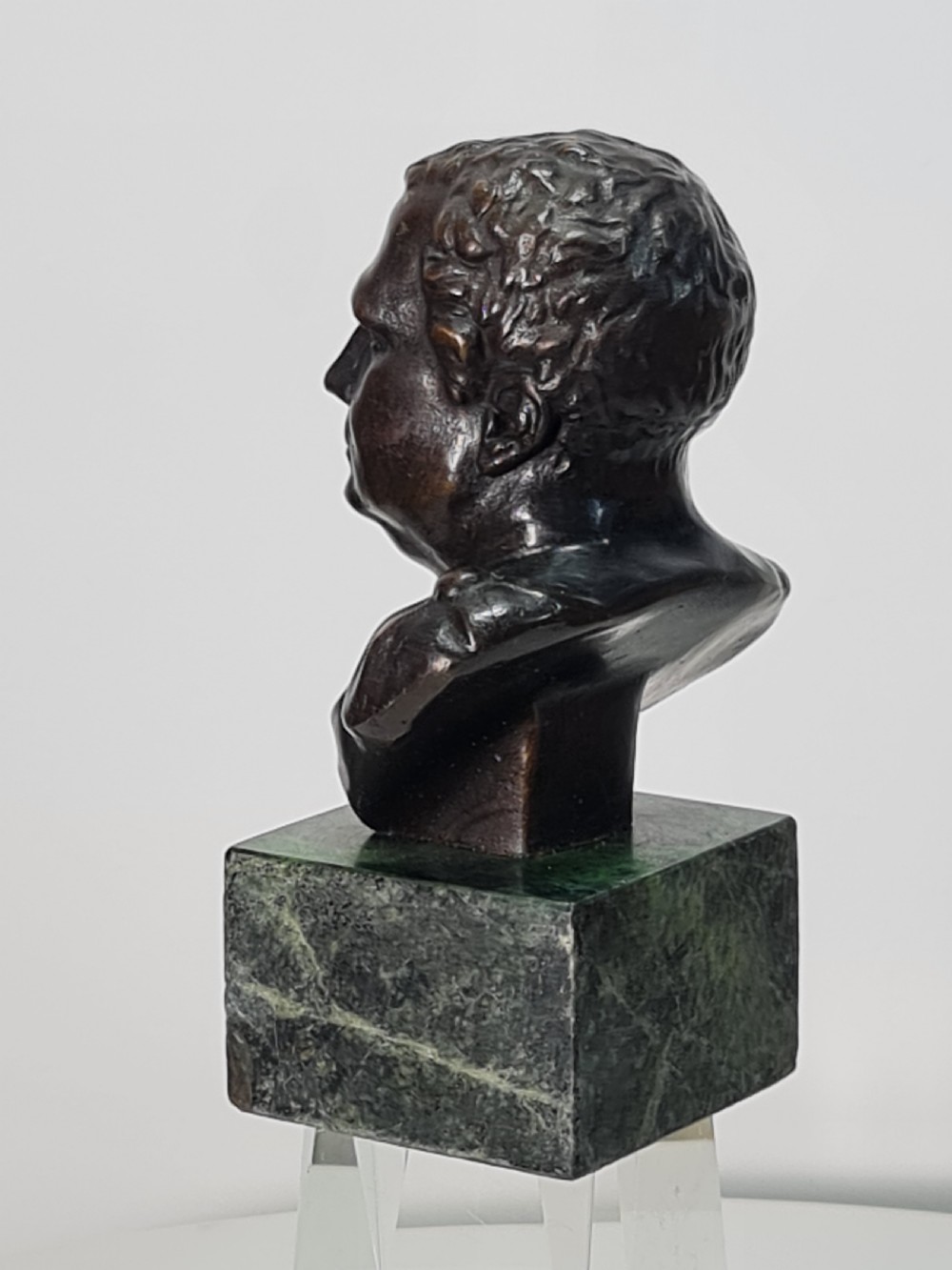 Fine Quality Vintage Bronze Bust on Marble Base c1920 View V