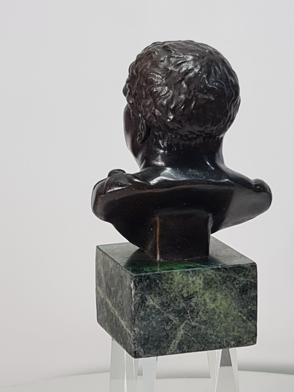 Fine Quality Vintage Bronze Bust on Marble Base c1920 View XI