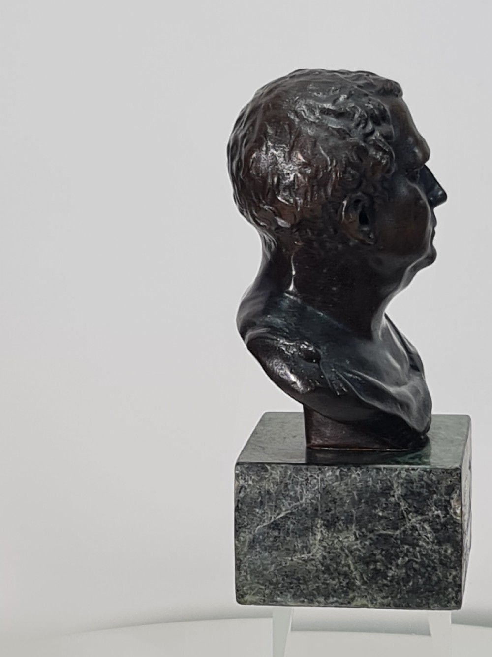 Fine Quality Vintage Bronze Bust on Marble Base c1920 View XII
