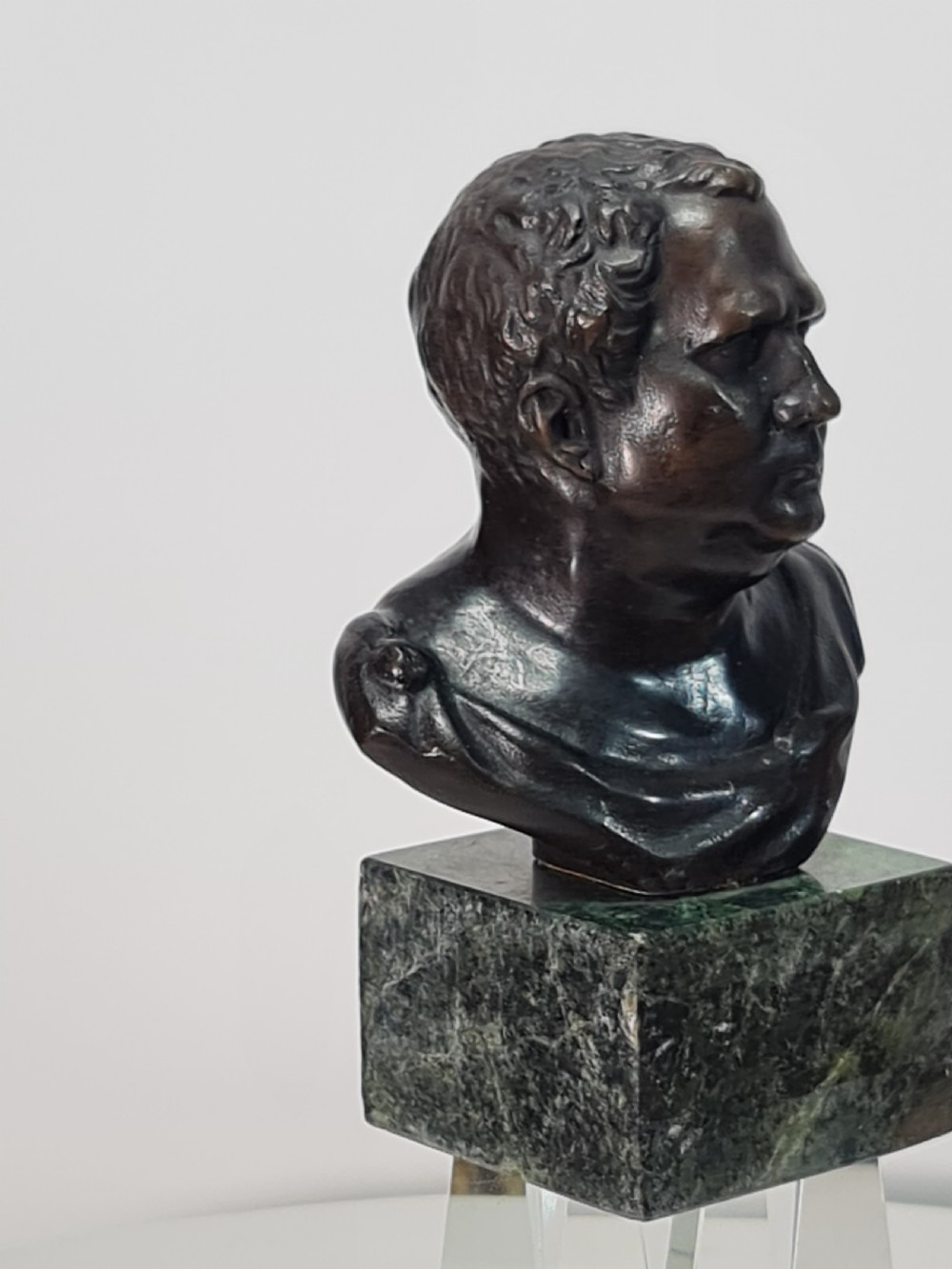 Fine Quality Vintage Bronze Bust on Marble Base c1920 View XIII