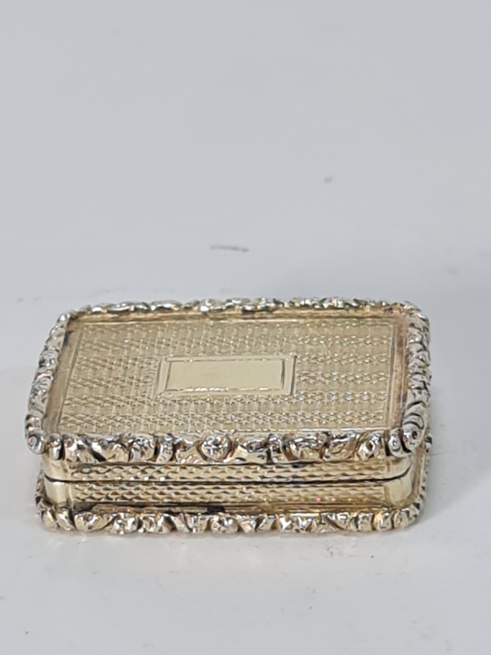 Georgian Silver Gilt Vinaigrette John Bettridge View XIV