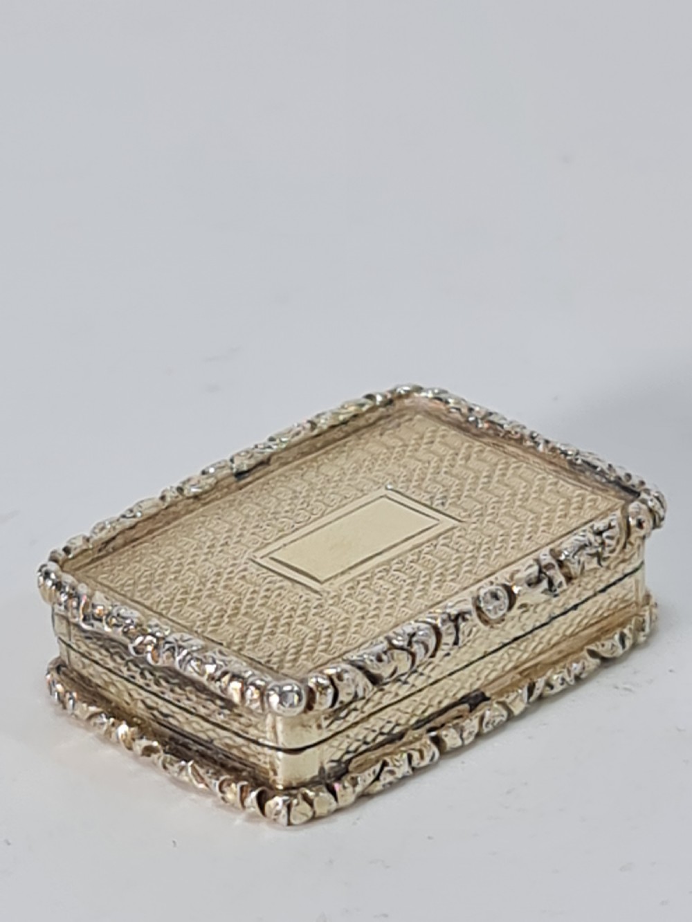 Georgian Silver Gilt Vinaigrette John Bettridge View XV
