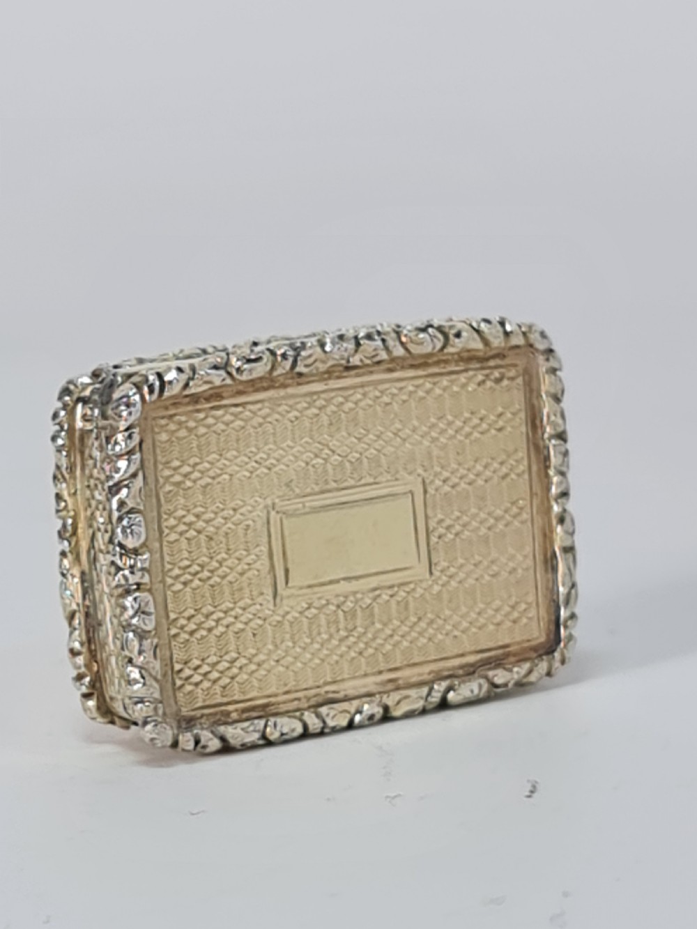 Georgian Silver Gilt Vinaigrette John Bettridge View XVIII