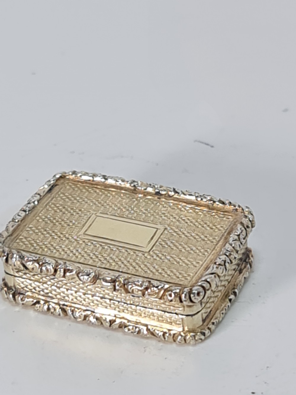 Georgian Silver Gilt Vinaigrette John Bettridge View XXII