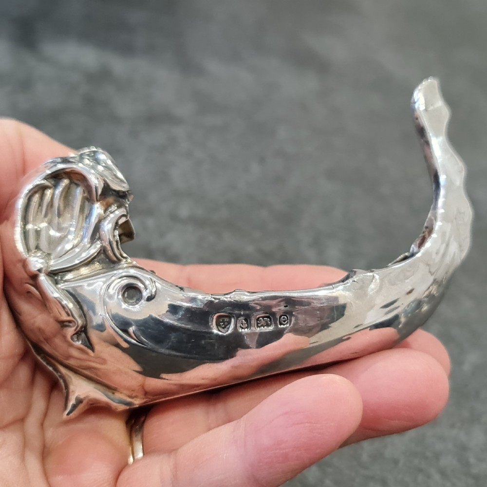 1905 Edwardian Silver Miniature Grand Gondola  possibly a pincushion or salt View XIV