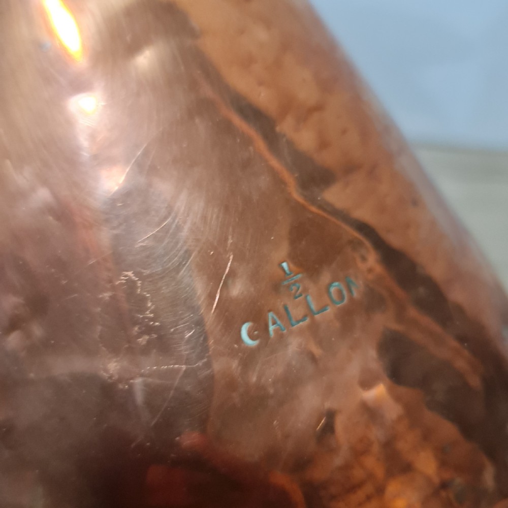 Fabulous Antique Set of 5 x Graduated Copper Jugs Gallon,Pint Etc. View VII